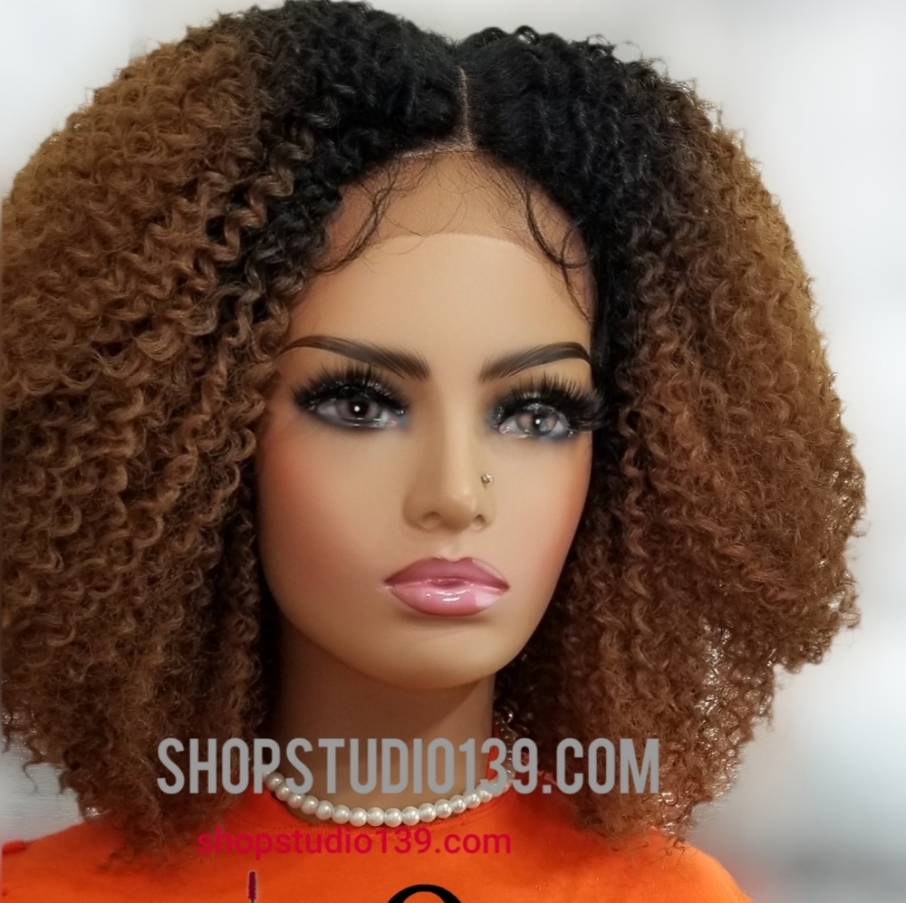 human hair kinky curly lace front wig